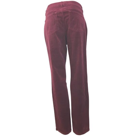 Chaps Traditional Preppy Maroon Burgundy Corduroy Pants Classic Jeans Styling - Picture 15 of 16